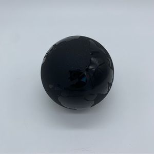 Vintage Handcut Bohemian Crystal Satin 3 Inch World Globe Earth Paperweight